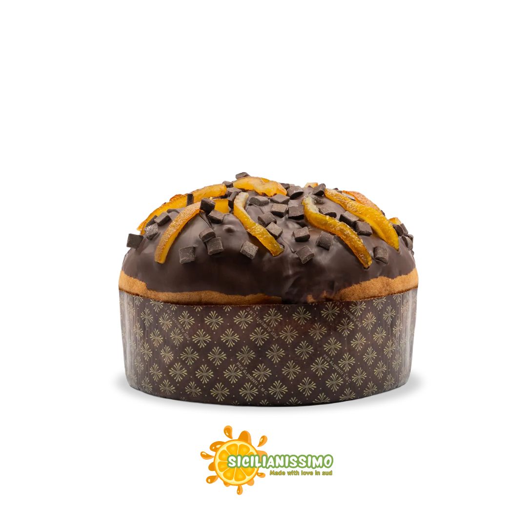 Panettone artigianale siciliano -  cioccolato e arancia